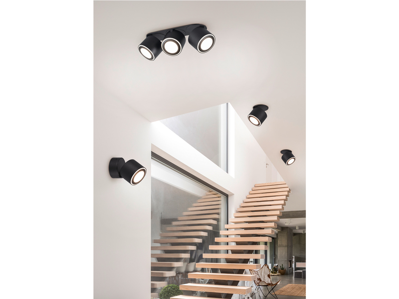 LED Deckenstrahler TAURUS 3-flammig Schwarz, Breite 27,3cm