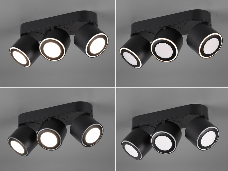 LED Deckenstrahler TAURUS 3-flammig Schwarz, Breite 27,3cm