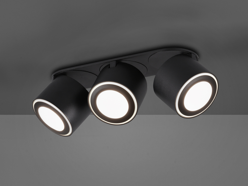 LED Deckenstrahler TAURUS 3-flammig Schwarz, Breite 27,3cm