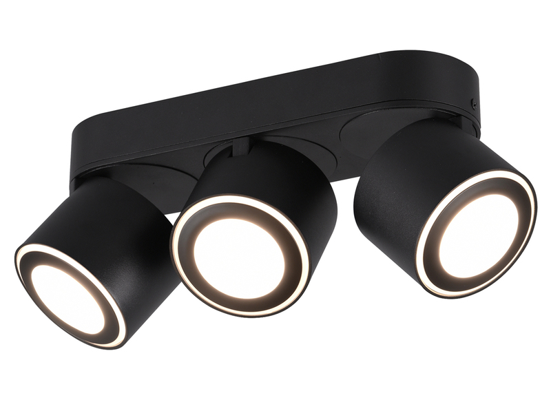 LED Deckenstrahler TAURUS 3-flammig Schwarz, Breite 27,3cm