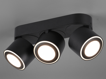 LED Deckenstrahler TAURUS 3-flammig Schwarz, Breite 27,3cm