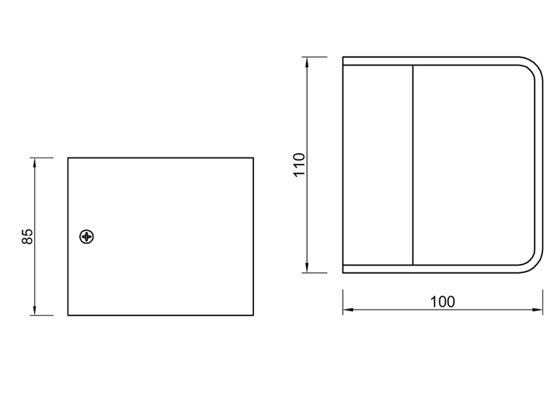 LED Wandleuchte MELVIN Up and Down Light Silber in 3 Stufen dimmbar