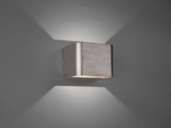 LED Wandleuchte MELVIN Up and Down Light Silber in 3 Stufen dimmbar