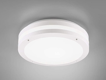Runde LED Außendeckenleuchte Wandlampe KENDAL in Weiß matt