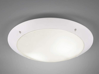 Runde Außendeckenleuchte Wandlampe CAMARO in Weiß matt - 33 cm