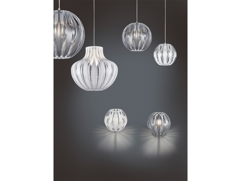 LED Pendelleuchte mit Acryl Kugel Lampenschirm, Transparent Ø 30cm