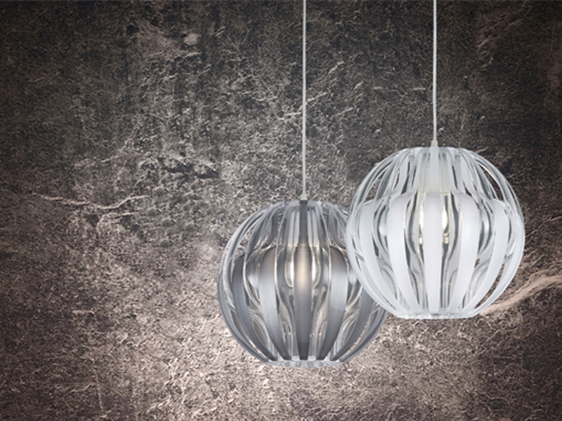 LED Pendelleuchte mit Acryl Kugel Lampenschirm, Transparent Ø 30cm