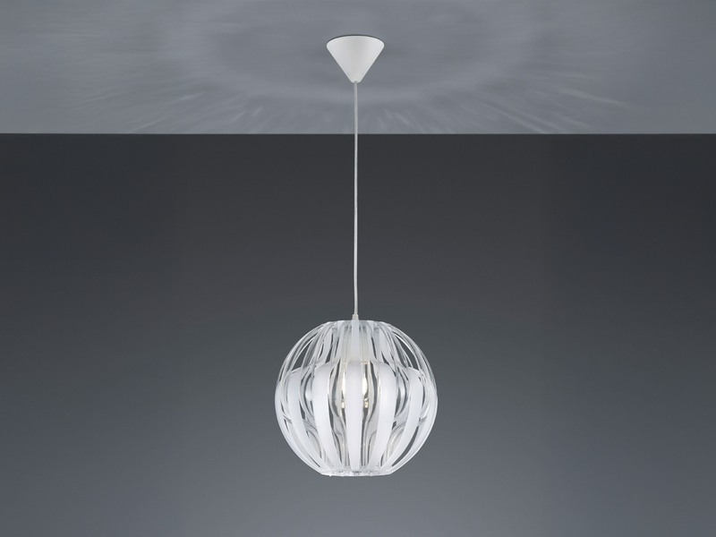 LED Pendelleuchte mit Acryl Kugel Lampenschirm, Transparent Ø 30cm