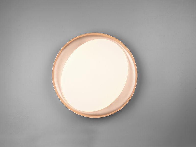 LED Deckenleuchte ZETA Schwarz Gold mit Fernbedienung dimmbar & Tageslicht Ø48cm