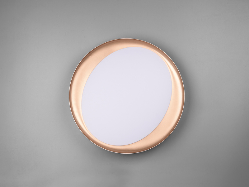 LED Deckenleuchte ZETA Schwarz Gold mit Fernbedienung dimmbar & Tageslicht Ø48cm