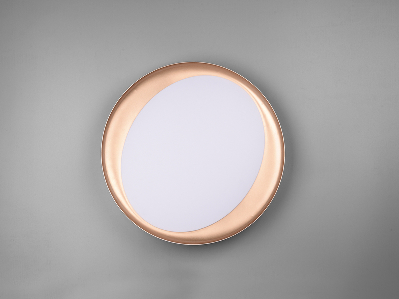 LED Deckenleuchte ZETA Schwarz Gold mit Fernbedienung dimmbar & Tageslicht Ø48cm