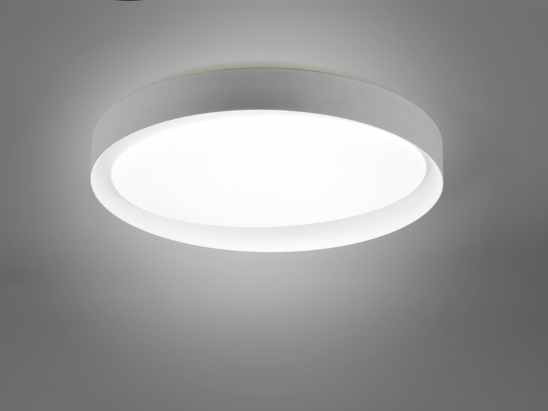 LED Deckenleuchte ZETA mit Fernbedienung dimmbar, 2700 - 6500 Kelvin, Grau Ø48cm