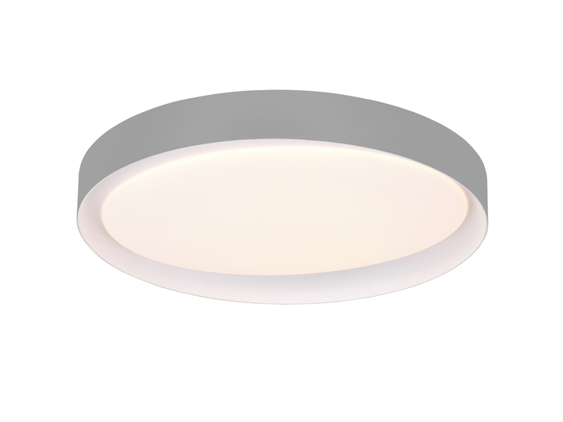 LED Deckenleuchte ZETA mit Fernbedienung dimmbar, 2700 - 6500 Kelvin, Grau Ø48cm