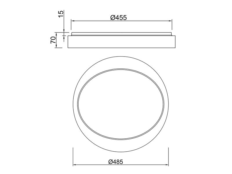 LED Deckenleuchte ZETA Grau mit Fernbedienung dimmbar & Tageslicht Ø 48cm
