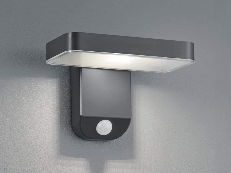 LED Solar Wandleuchte Außenleuchte ESQUEL mit Bewegungsmelder in Anthrazit