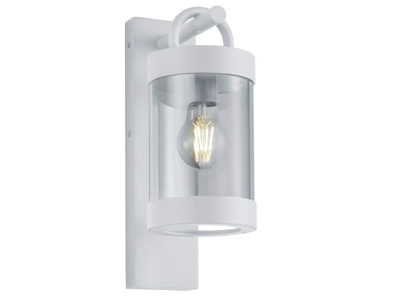 LED Außenwandleuchte Laterne im Landhausstil, Weiß, Höhe 33cm