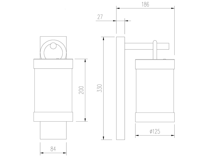 LED Außenwandleuchte Laterne in Weiß matt, Höhe 33cm