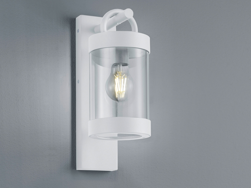 LED Außenwandleuchte Laterne im Landhausstil, Weiß, Höhe 33cm