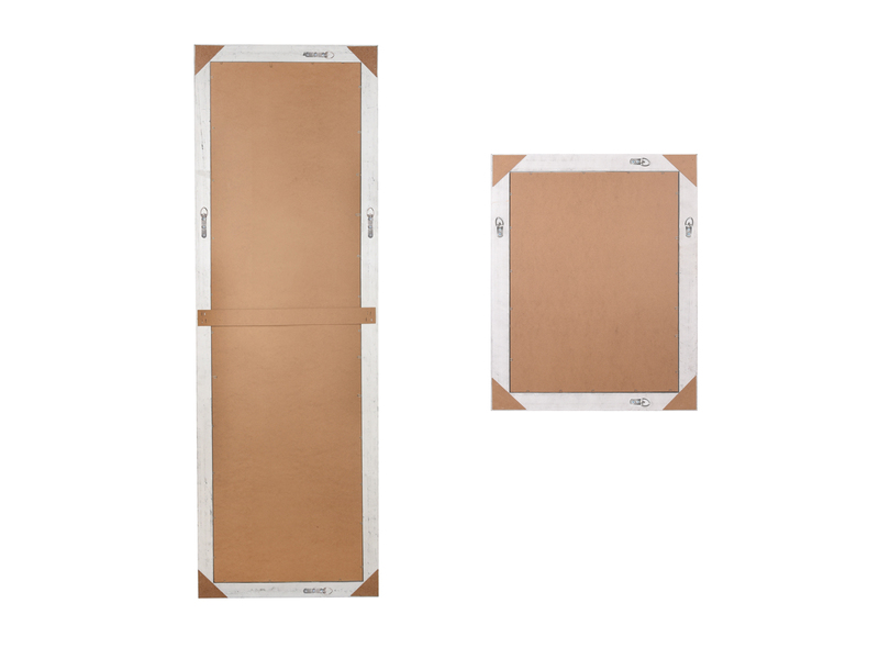 Barock Ganzköperspiegel & Wandspiegel mit Holzrahmen Weiß 50x150cm/55x70cm
