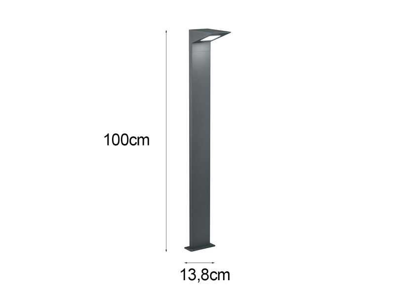 LED Wegeleuchte NELSON Downlight in Anthrazit, Höhe 100cm, IP54
