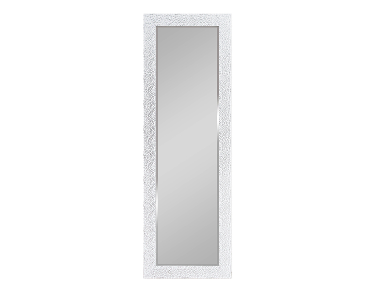 Wandspiegel VICKY Ganzkörperspiegel mit Rahmen Silber Weiß 50x150 cm