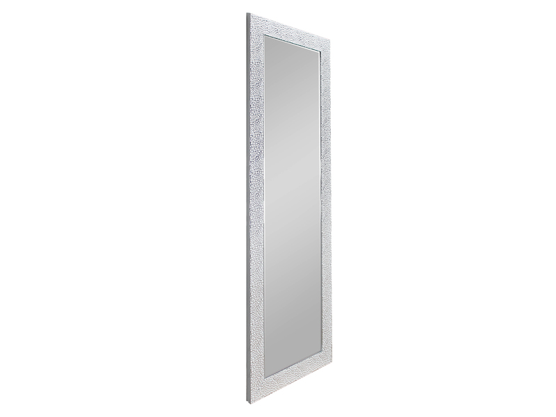 Wandspiegel VICKY Ganzkörperspiegel mit Rahmen Silber Weiß 50x150 cm