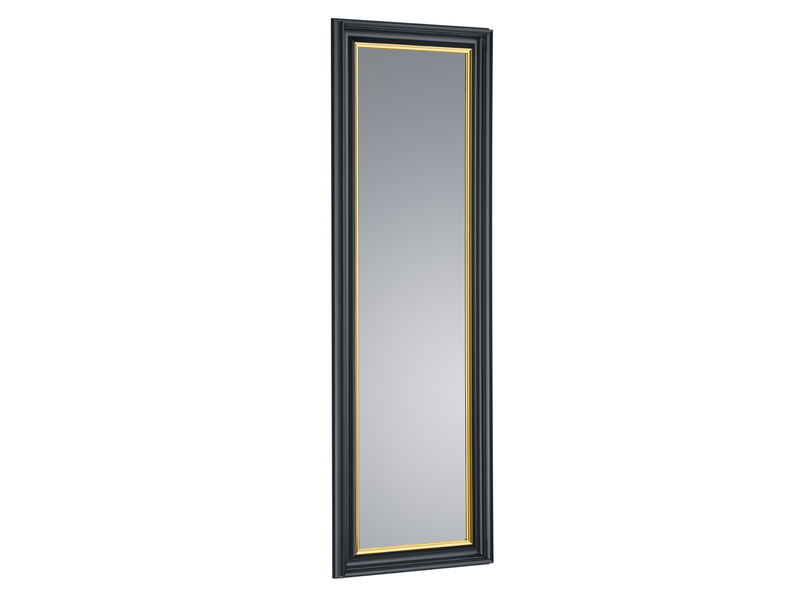 Wandspiegel WANDA Ganzkörperspiegel mit Rahmen in Schwarz & Gold 50x150 cm