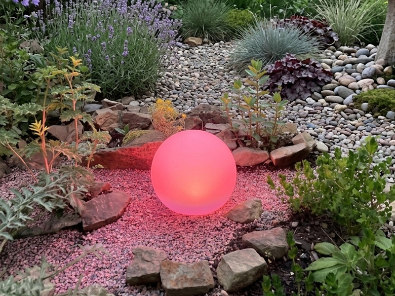 Garten Solarkugel MELO mit Fernbedienung dimmbar & Farbwechsel Ø 20cm