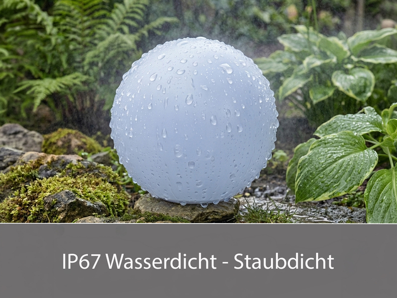 Garten Solarkugel MELO mit Fernbedienung dimmbar & Farbwechsel Ø 20cm