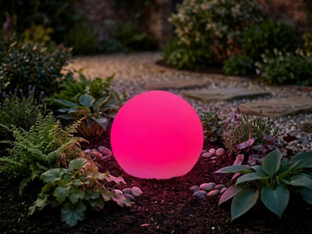 Garten Solarkugel MELO mit Fernbedienung dimmbar & Farbwechsel Ø 20cm Garten Solarkugel MELO mit Fernbedienung dimmbar & Farbwechsel Ø 20cm