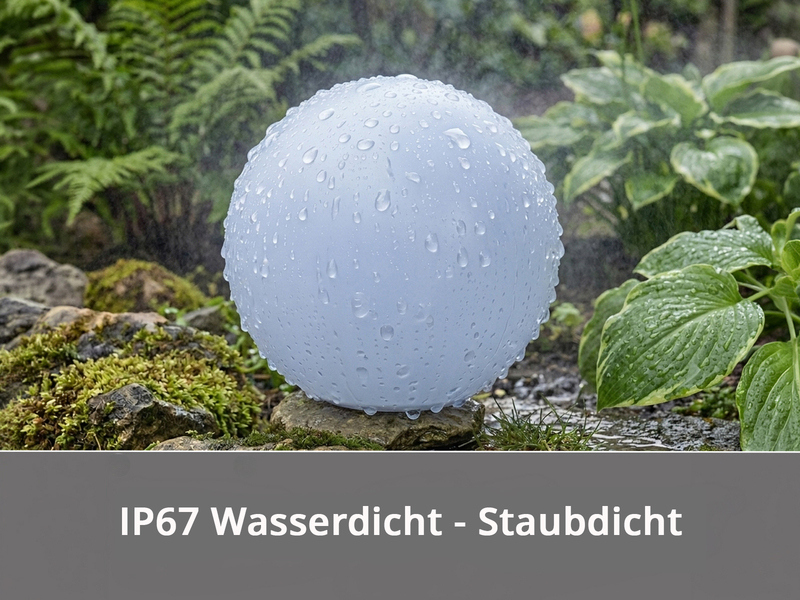 Garten Solarkugel MELO mit Fernbedienung dimmbar & Farbwechsel Ø 30cm