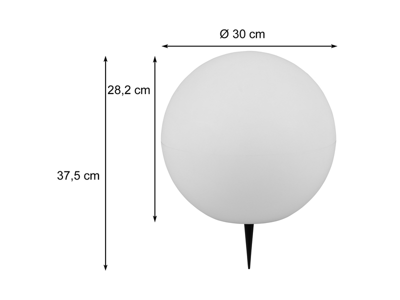 Garten Solarkugel MELO mit Fernbedienung dimmbar & Farbwechsel Ø 30cm