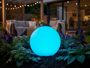 Garten Solarkugel MELO mit Fernbedienung dimmbar & Farbwechsel Ø 30cm Garten Solarkugel MELO mit Fernbedienung dimmbar & Farbwechsel Ø 30cm