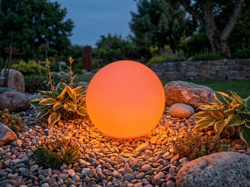 Garten Solarkugel MELO mit Fernbedienung dimmbar & Farbwechsel Ø 30cm