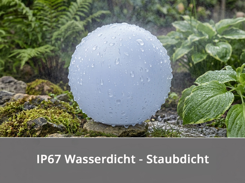 3er SET Garten Solarkugeln mit Fernbedienung dimmbar & RGBW Farbwechsel
