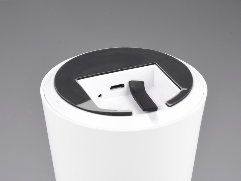 Akku Tischleuchte LENNON ohne Kabel per USB aufladbar & dimmbar, Weiß, H. 21cm
