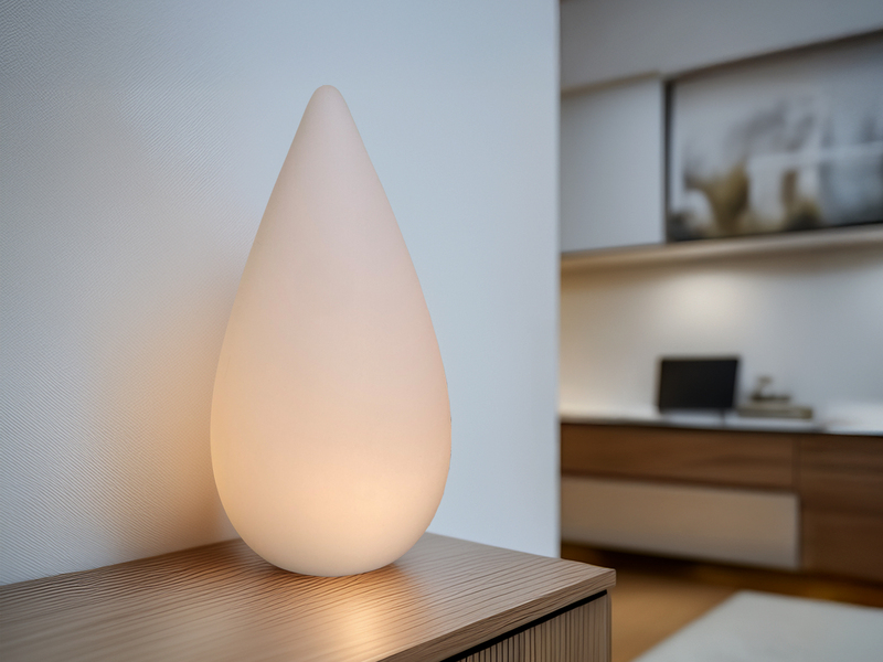 Akku Tischlampe PALMAS per USB aufladbar für Innen & Außen, Höhe 38cm
