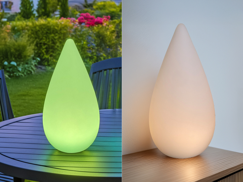 Akku Tischlampe PALMAS per USB aufladbar für Innen & Außen, Höhe 38cm