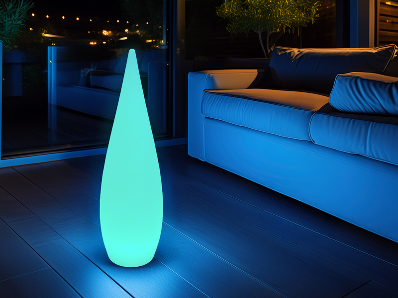 Akku Bodenlampe PALMAS per USB aufladbar für Innen & Außen, Höhe 80cm