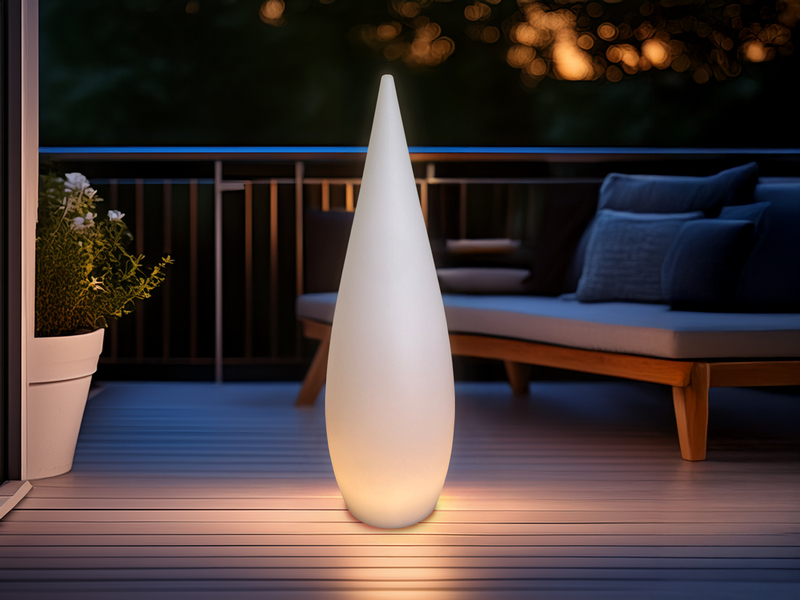 Akku Bodenlampe PALMAS per USB aufladbar für Innen & Außen, Höhe 80cm