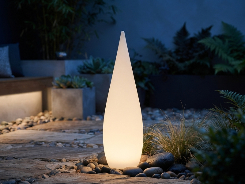 Akku Bodenlampe PALMAS per USB aufladbar für Innen & Außen, Höhe 80cm