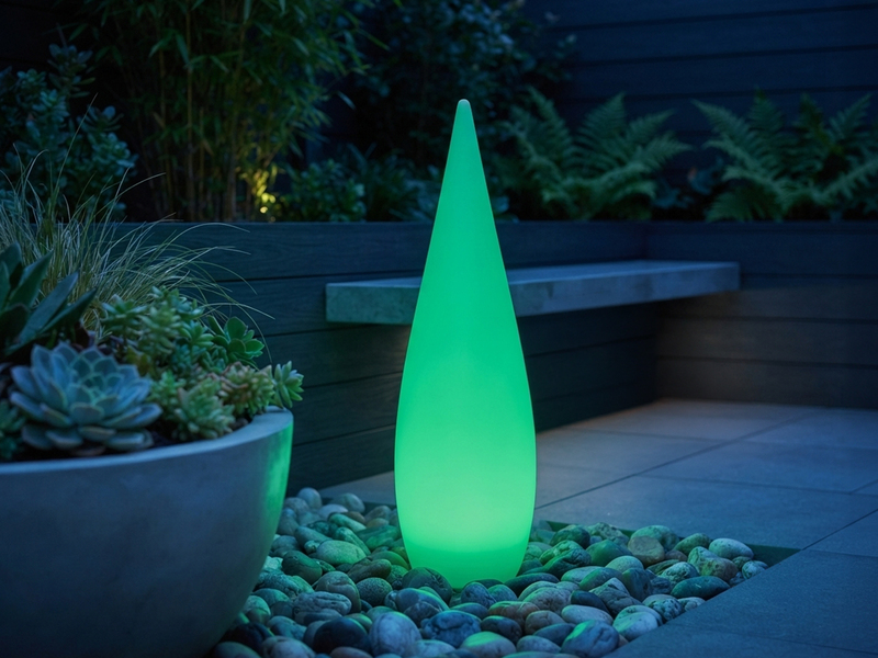 Akku Bodenlampe PALMAS per USB aufladbar für Innen & Außen, Höhe 80cm