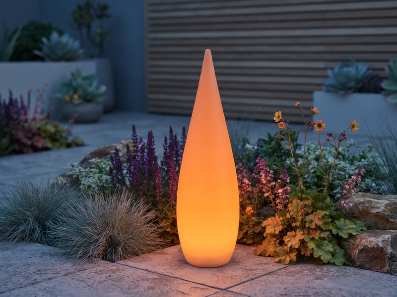 Akku Bodenlampe PALMAS per USB aufladbar für Innen & Außen, Höhe 80cm