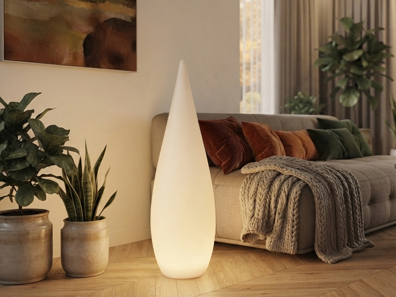 Akku Bodenlampe PALMAS per USB aufladbar für Innen & Außen, Höhe 80cm