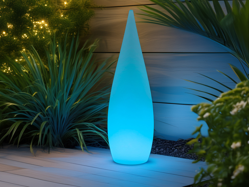 Akku Bodenlampe PALMAS per USB aufladbar für Innen & Außen, Höhe 120cm