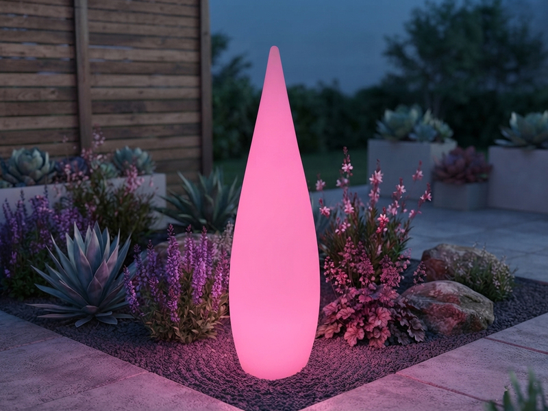 Akku Bodenlampe PALMAS per USB aufladbar für Innen & Außen, Höhe 120cm