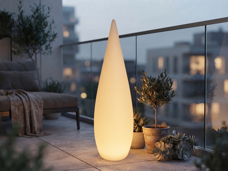 Akku Bodenlampe PALMAS per USB aufladbar für Innen & Außen, Höhe 120cm