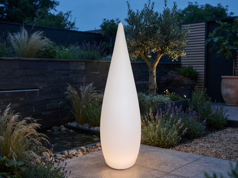 Akku Bodenlampe PALMAS per USB aufladbar für Innen & Außen, Höhe 120cm