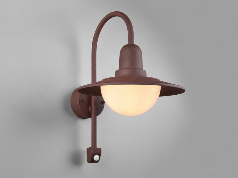 Außenwandleuchte NORMAN mit Bewegungsmelder, Landhausstil Rostoptik, Höhe 45cm