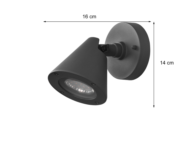 LED Außenwandleuchte Spot schwenkbar in Anthrazit, IP44